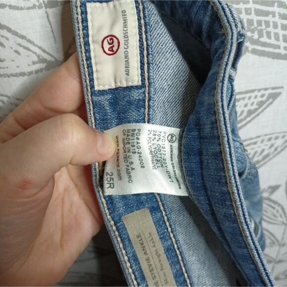 AG Jeans Stevie Ankle Slim Straight Blue Denim - Picture 2 of 5